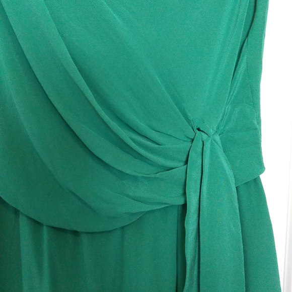 Diane von Furstenberg Emerald Silk Cocktail Dress - Picture 9 of 10